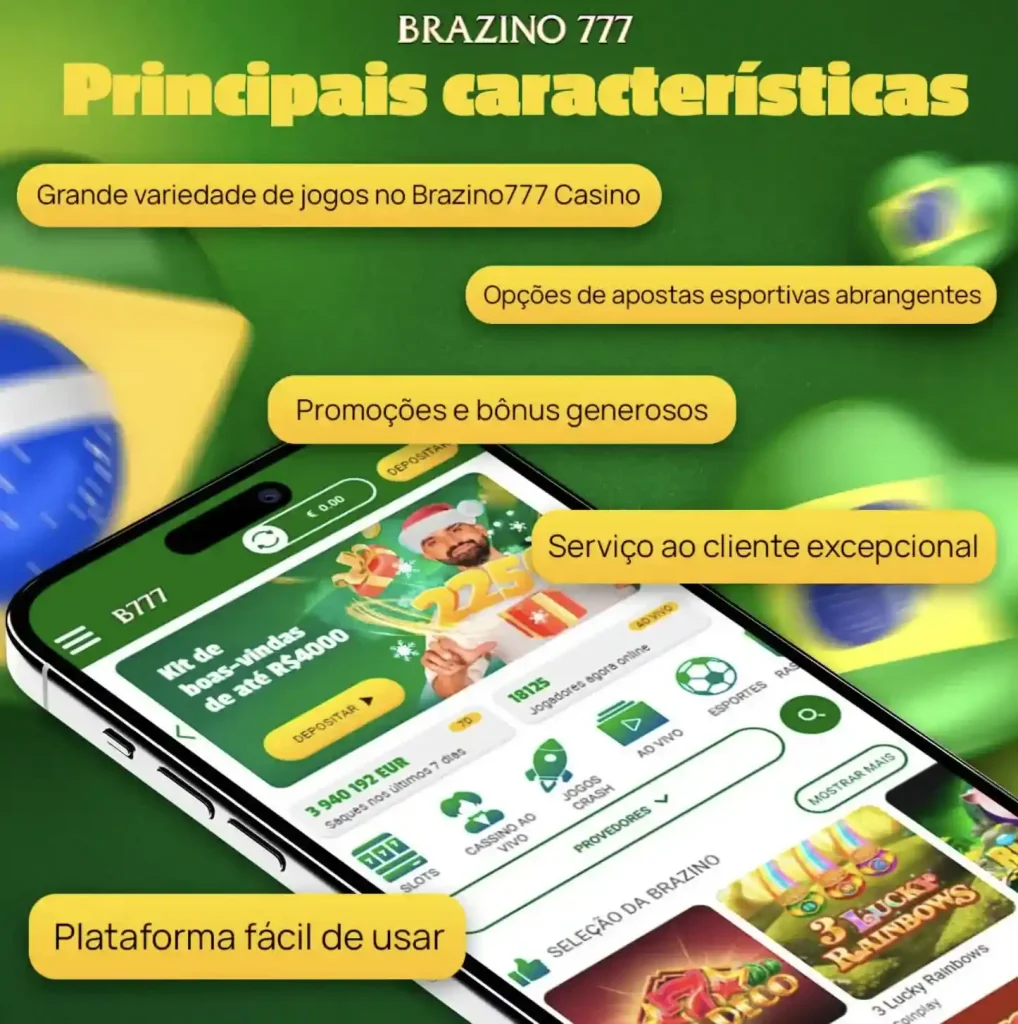 Principais características plataforma Brazino777