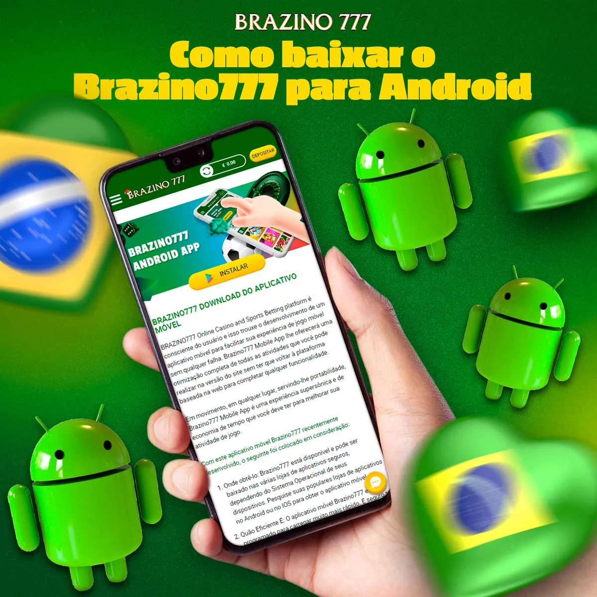 Instalação do aplicativo Brazino777 para Android