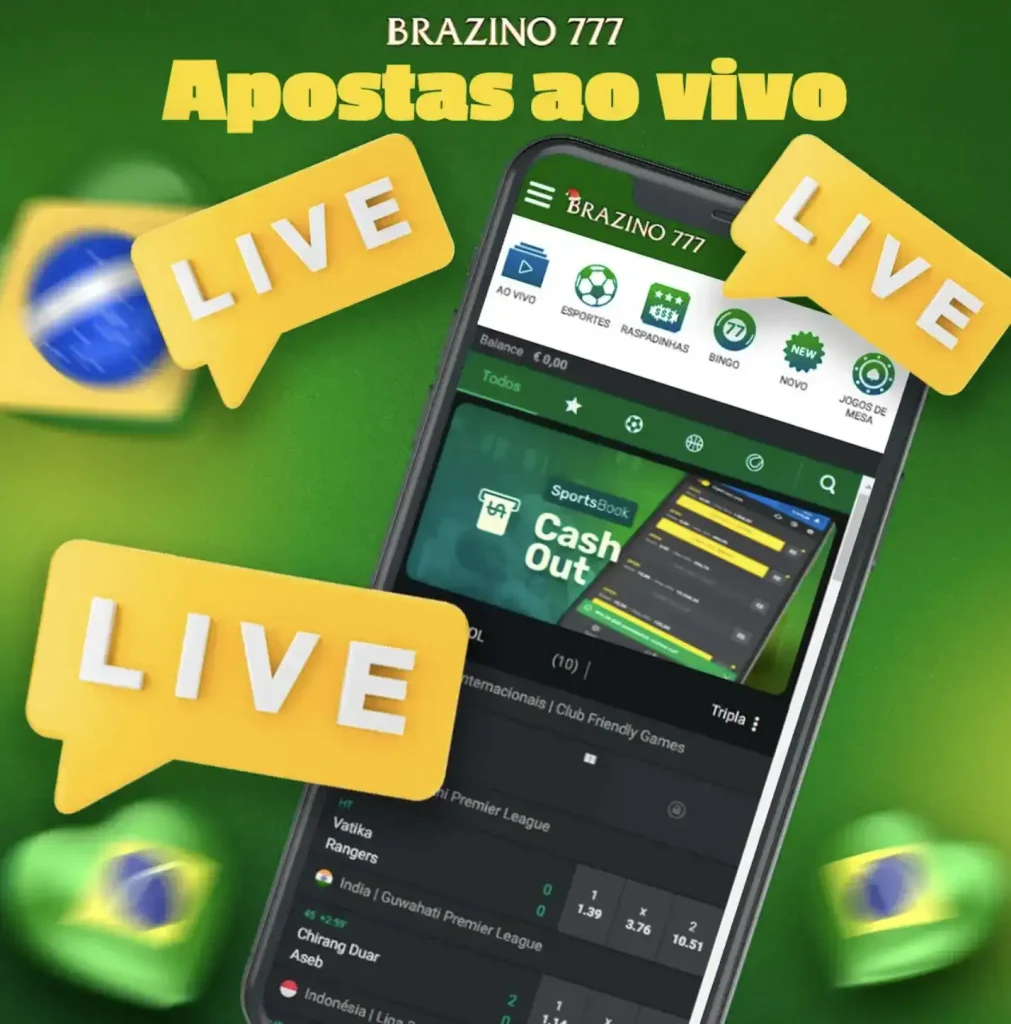 Apostas ao vivo Brazino site
