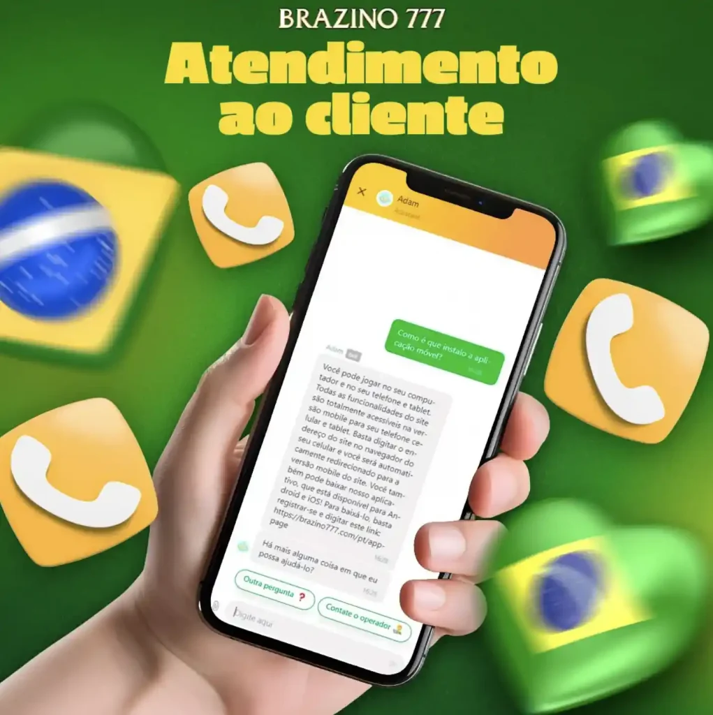 Atendimento ao cliente cassino Brazino777