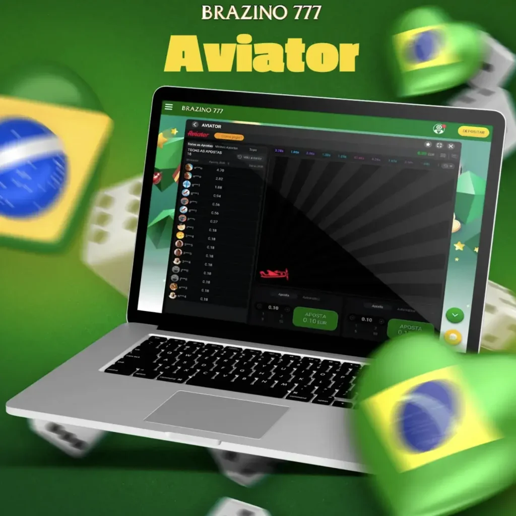 Brazino777 Aviator jogo no notebook